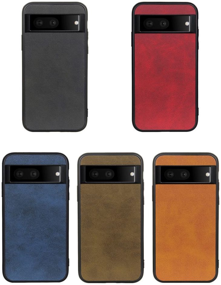 Google Pixel 7 Hoesje met Kunstleer Coating Back Cover Groen afbeelding 3