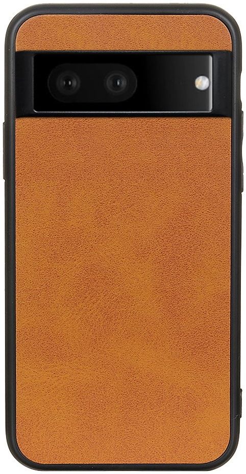 Google Pixel 7 Hoesje met Kunstleer Coating Back Cover Bruin afbeelding 1
