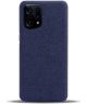 Oppo Find X5 Hoesje Hard Plastic met Stoffen Afwerking Blauw