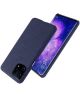 Oppo Find X5 Hoesje Hard Plastic met Stoffen Afwerking Blauw