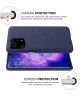 Oppo Find X5 Hoesje Hard Plastic met Stoffen Afwerking Blauw