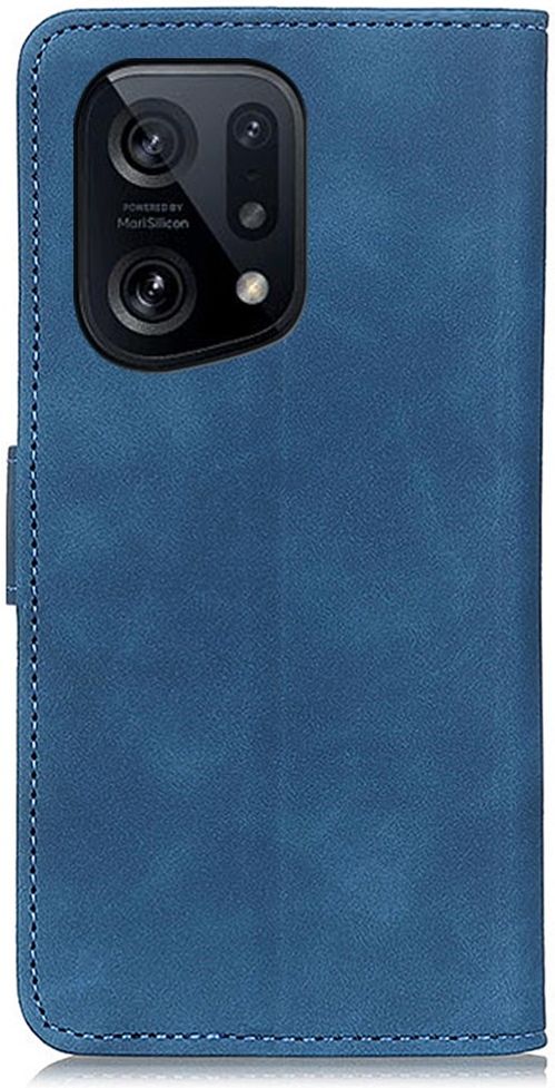 KHAZNEH Oppo Find X5 Hoesje Retro Wallet Book Case Blauw afbeelding 2