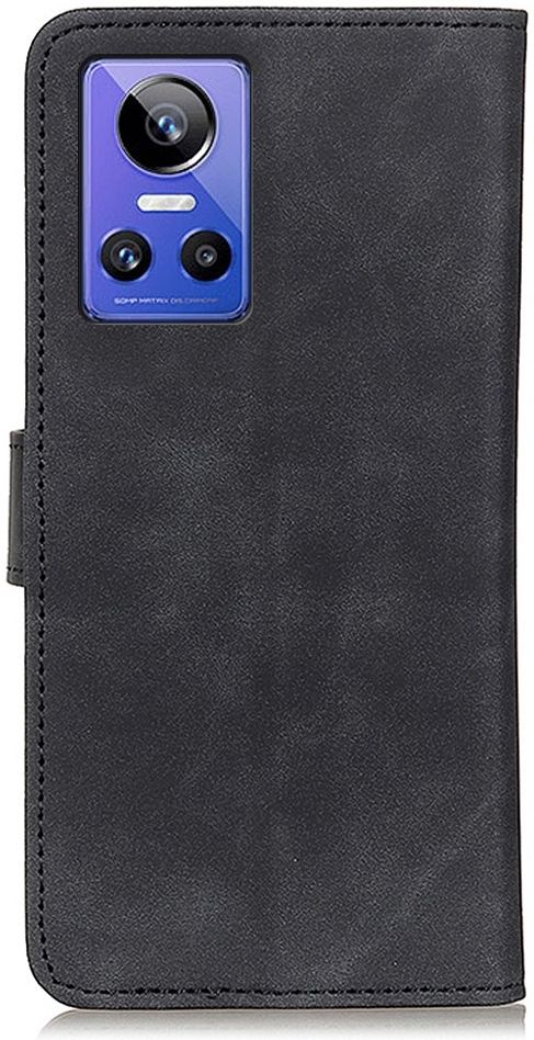 KHAZNEH Realme GT Neo 3 Hoesje Retro Wallet Book Case Zwart afbeelding 2