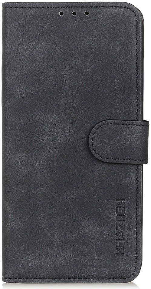 KHAZNEH Realme GT Neo 3 Hoesje Retro Wallet Book Case Zwart afbeelding 3