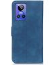 KHAZNEH Realme GT Neo 3 Hoesje Retro Wallet Book Case Blauw