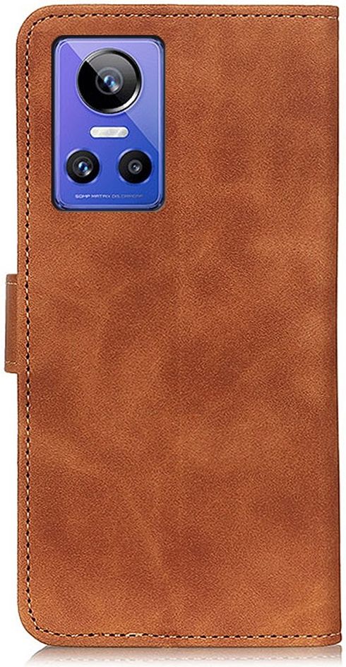 KHAZNEH Realme GT Neo 3 Hoesje Retro Wallet Book Case Bruin afbeelding 2