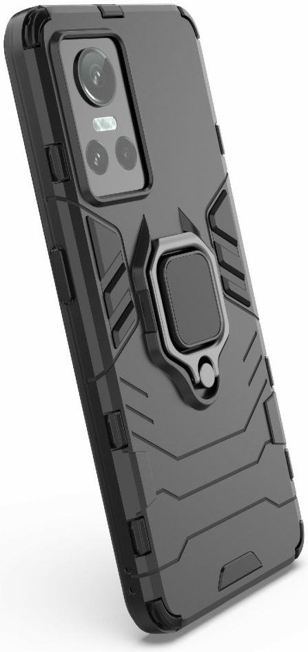 Realme GT Neo 3 Hoesje Hybride Kickstand Back Cover Zwart afbeelding 6