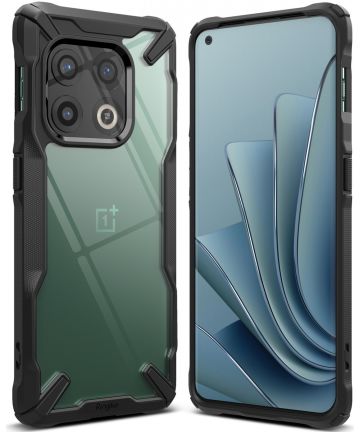Ringke Fusion X OnePlus 10 Pro Hoesje Back Cover Transparant Zwart Hoesjes