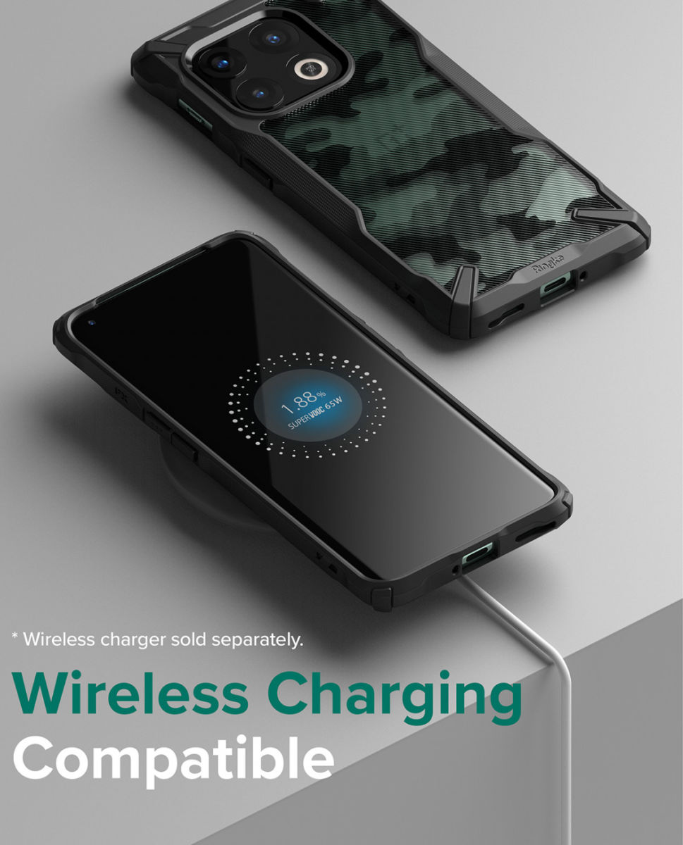 Ringke Fusion X OnePlus 10 Pro Hoesje Back Cover Transparant Zwart afbeelding 4