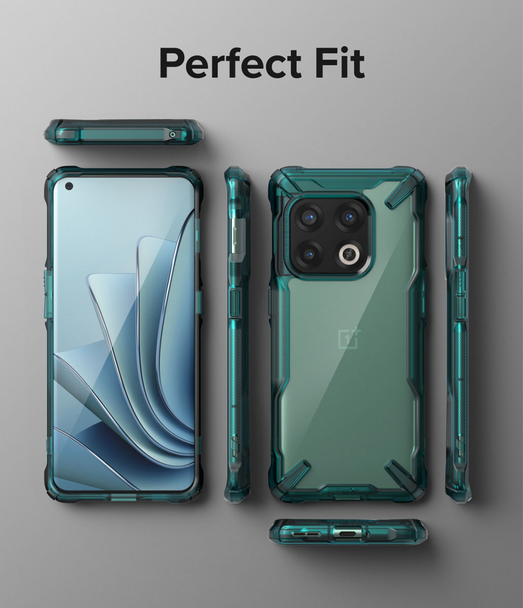 Ringke Fusion X OnePlus 10 Pro Hoesje Back Cover Transparant Zwart afbeelding 6