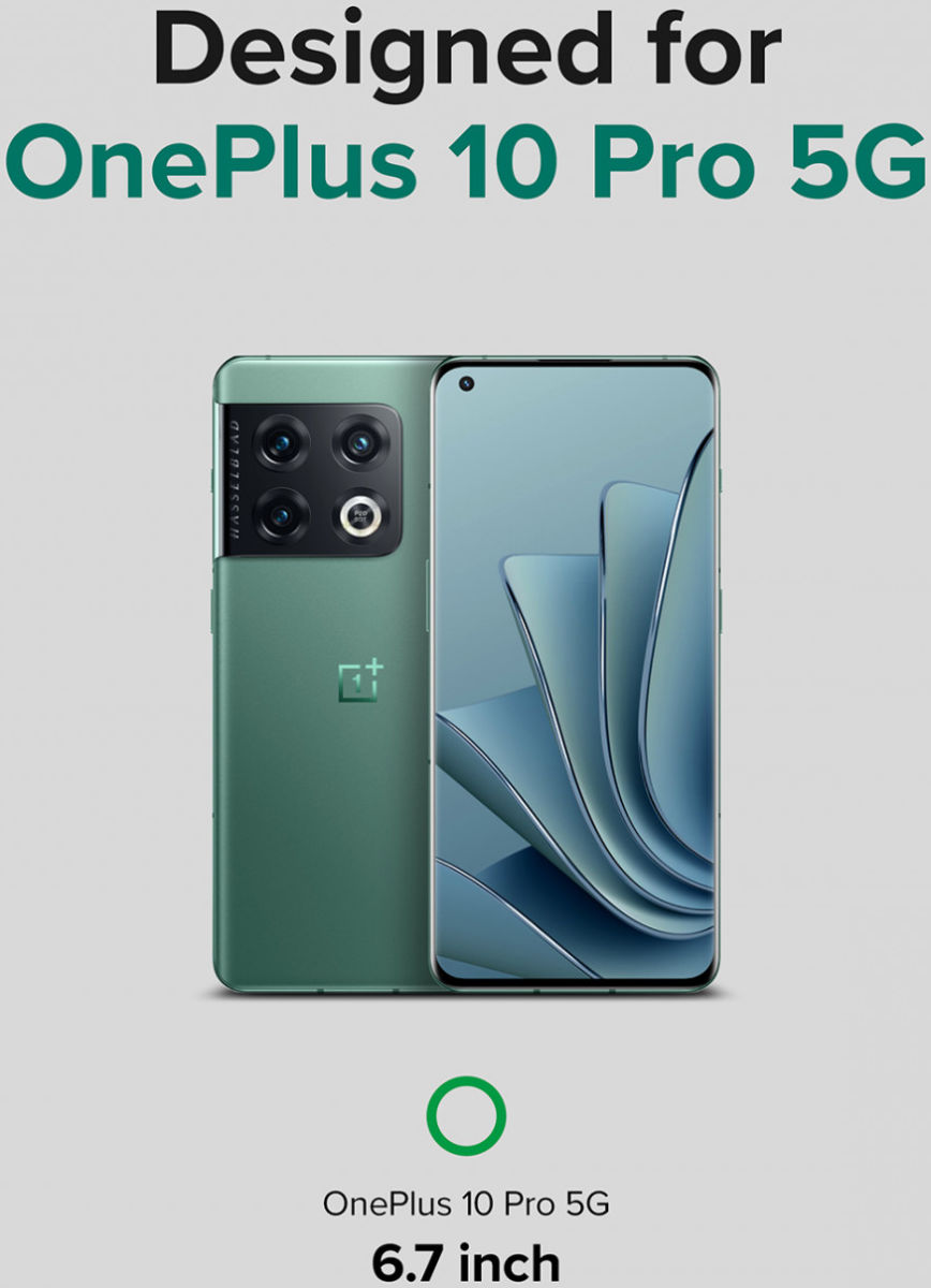 Ringke Fusion X OnePlus 10 Pro Hoesje Back Cover Transparant Zwart afbeelding 8