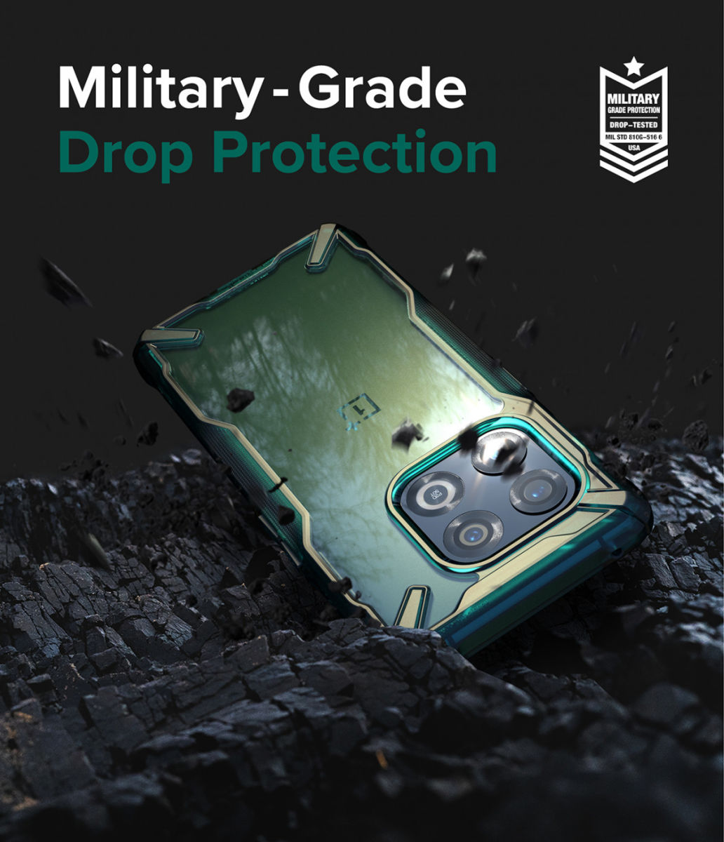 Ringke Fusion X OnePlus 10 Pro Hoesje Back Cover Camo Zwart afbeelding 2