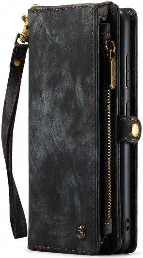 CaseMe 008 Samsung Galaxy S22 Hoesje Book Case Back Cover Zwart afbeelding 8