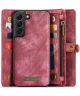 CaseMe 008 Samsung Galaxy S22 Hoesje Book Case Back Cover Rood