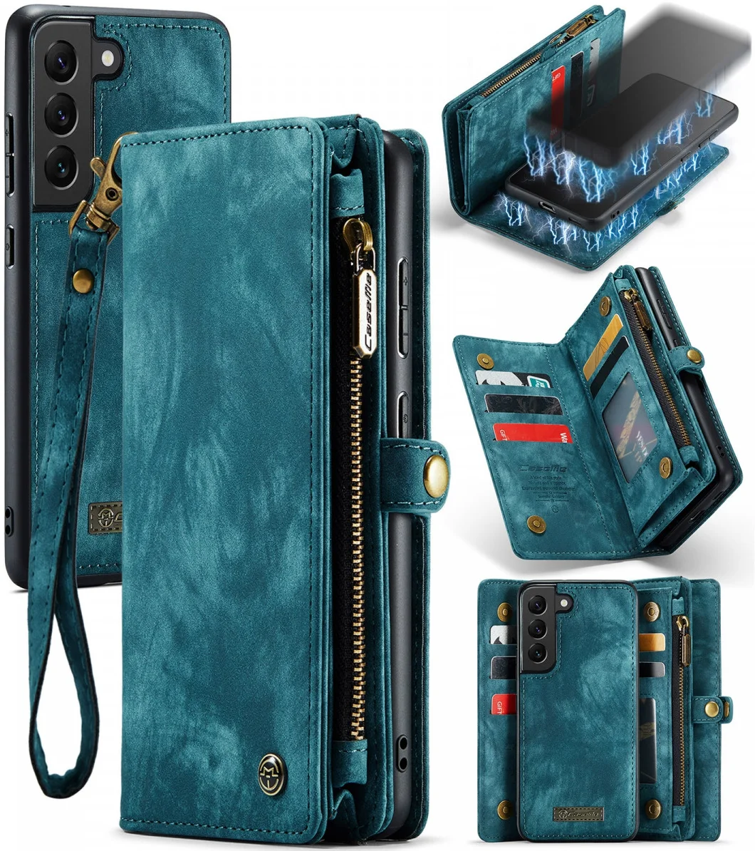 CaseMe 008 Samsung S22 Plus Hoesje Book Case Back Cover Groen afbeelding 5