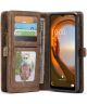 CaseMe 2-in-1 Samsung A13 5G / A04s Hoesje Book Case Back Cover Bruin