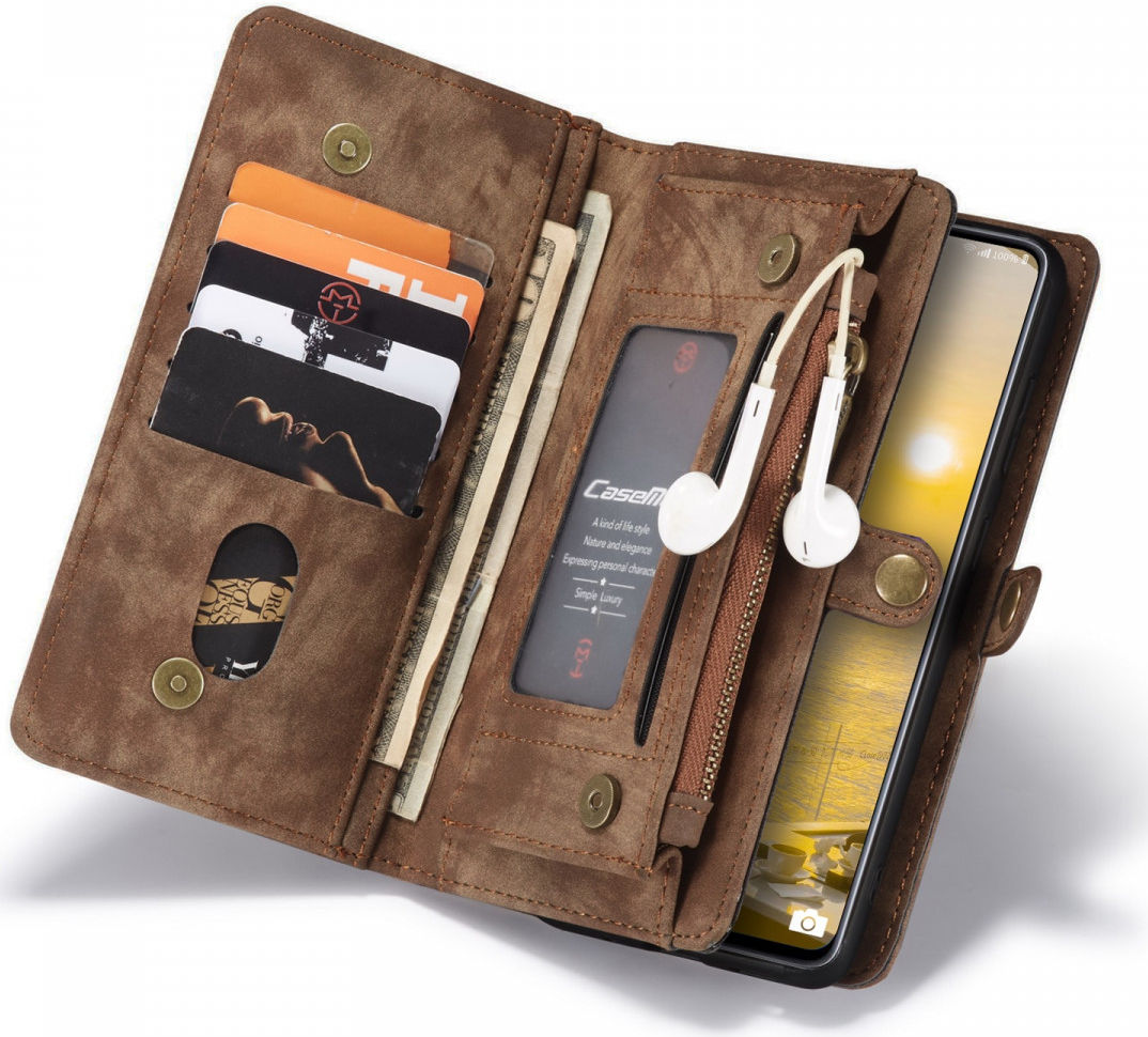 CaseMe 008 Samsung Galaxy A33 Hoesje Book Case Back Cover Bruin afbeelding 1