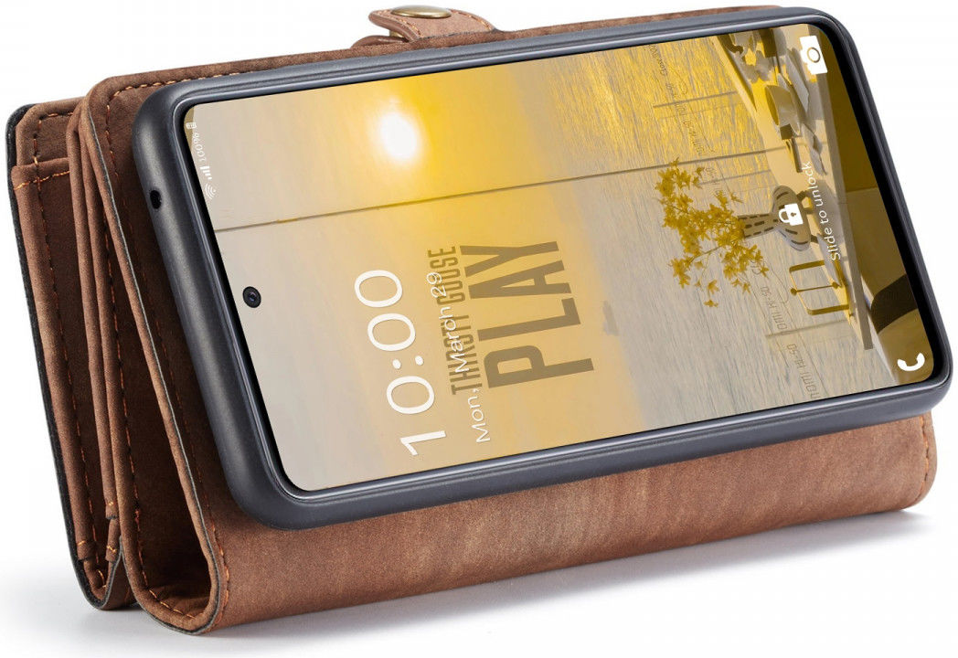 CaseMe 008 Samsung Galaxy A33 Hoesje Book Case Back Cover Bruin afbeelding 5