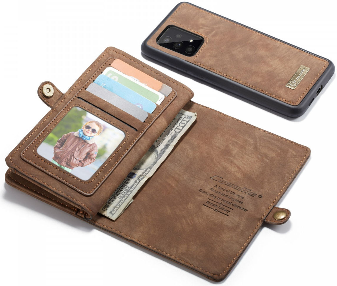CaseMe 008 Samsung Galaxy A33 Hoesje Book Case Back Cover Bruin afbeelding 7