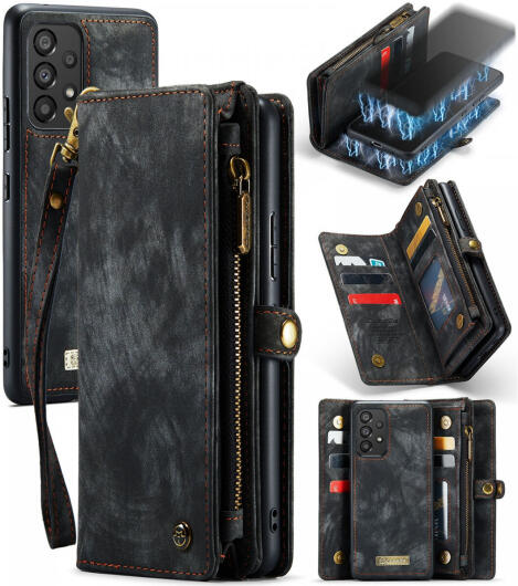 CaseMe 008 Samsung Galaxy A53 Hoesje Book Case en Back Cover Zwart afbeelding 4