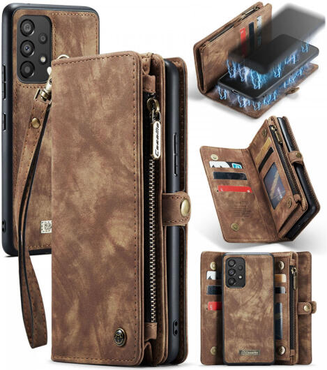CaseMe 008 Samsung Galaxy A53 Hoesje Book Case en Back Cover Bruin afbeelding 3