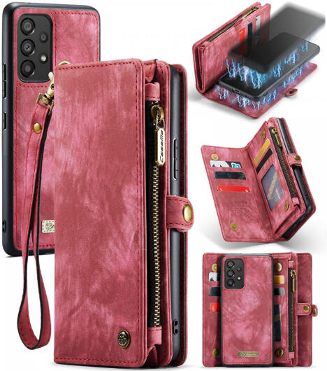 CaseMe 008 Samsung Galaxy A53 Hoesje Book Case en Back Cover Rood afbeelding 4