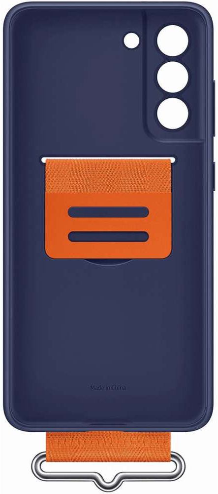 Origineel Samsung Galaxy S21 FE Hoesje Silicone Cover met Band Blauw afbeelding 6