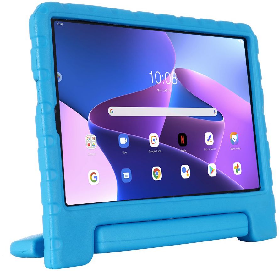 Lenovo Tab M10 Plus Gen 3 (10.6) Kinder Tablethoes met Handvat Blauw afbeelding 2