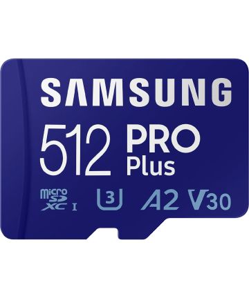 Samsung PRO Plus MicroSDXC Geheugenkaart (2021) 512GB Blauw Geheugenkaarten