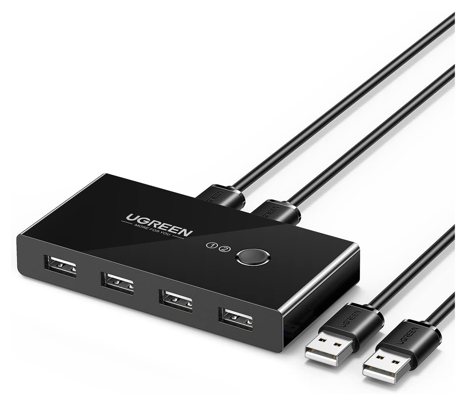 UGREEN Sharing Switch USB 2.0 Schakelaar met 4 USB Poorten Zwart afbeelding 1