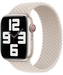 Apple Watch 41MM / 40MM / 38MM Bandje Solo Loop Geweven Beige Maat: M