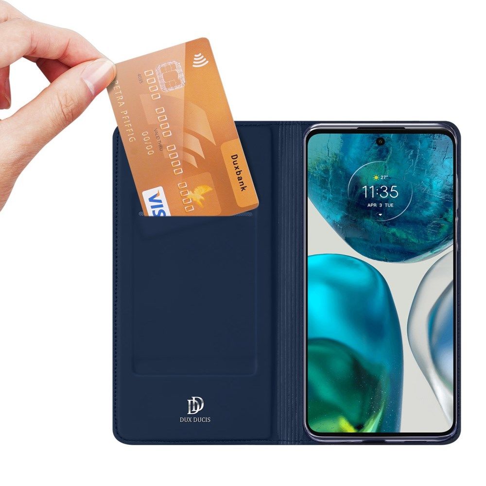 Dux Ducis Skin Pro Series Motorola Moto G52 Hoesje Portemonnee Blauw afbeelding 2