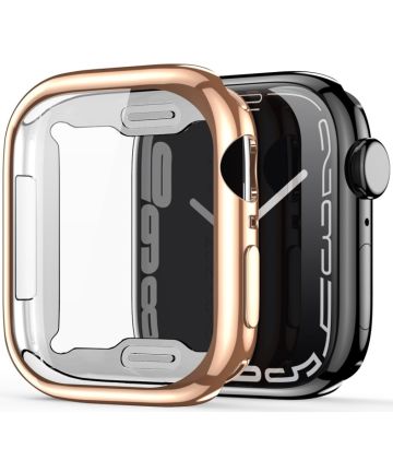 Dux Ducis Somo - Apple Watch 7/8/9 41MM Hoesje - Full Protect TPU - Roze Goud Cases