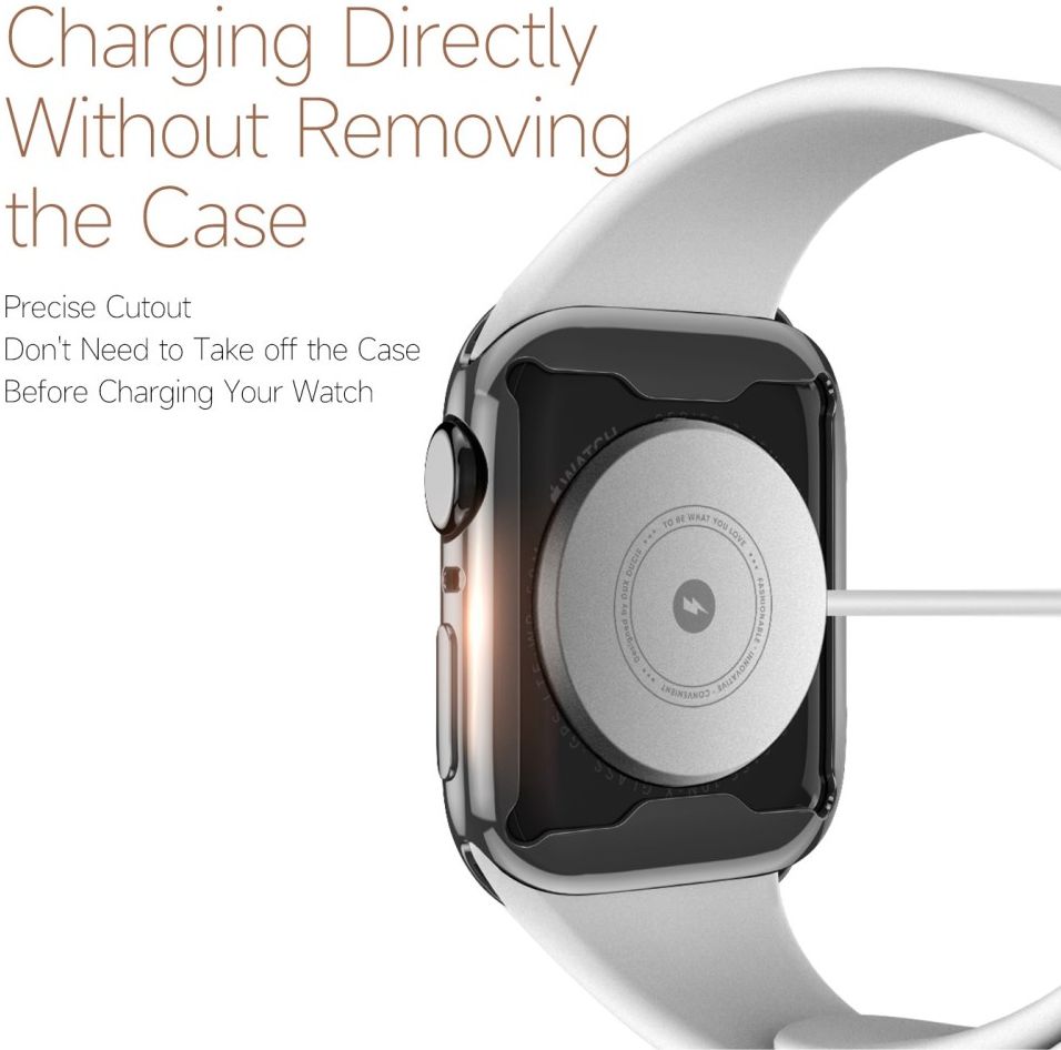 Dux Ducis Somo - Apple Watch 7/8/9 45MM Hoesje - Full Protect - TPU -  Zwart afbeelding 6