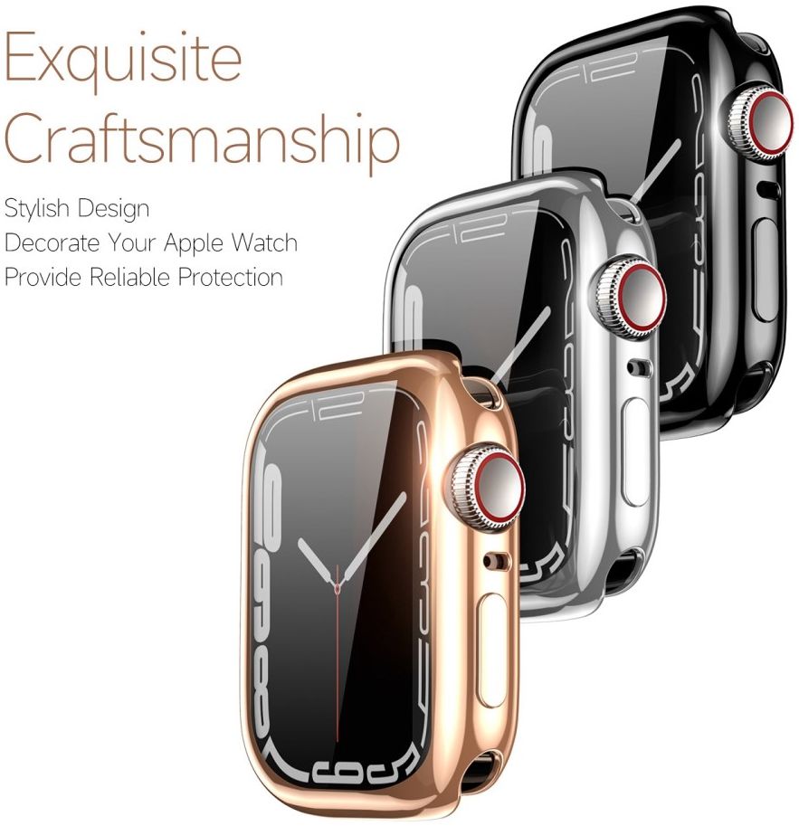 Dux Ducis Somo - Apple Watch 7/8/9 45MM Hoesje - Full Protect - TPU -  Zwart afbeelding 7