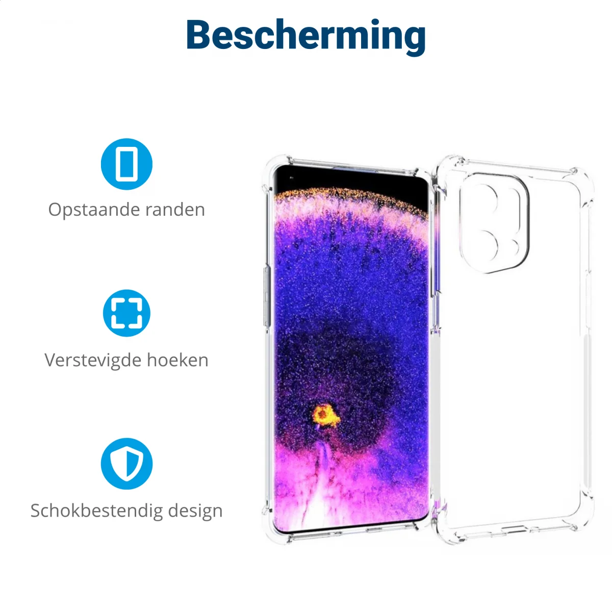 Oppo Find X5 Hoesje Schokbestendig en Dun TPU Transparant afbeelding 9