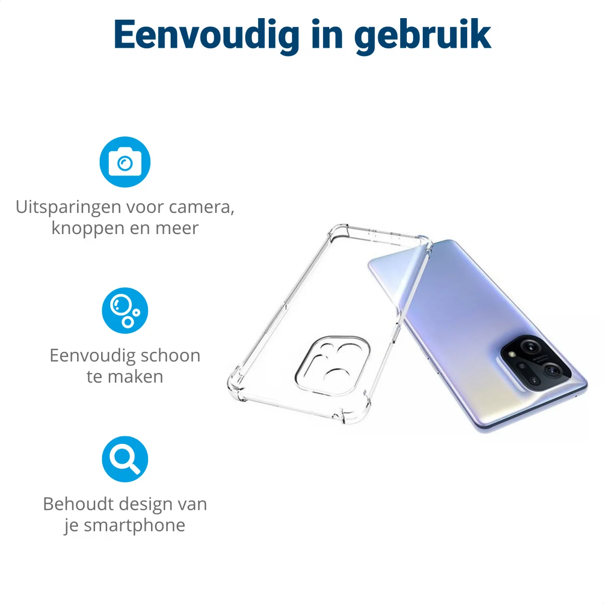 Oppo Find X5 Hoesje Schokbestendig en Dun TPU Transparant afbeelding 5