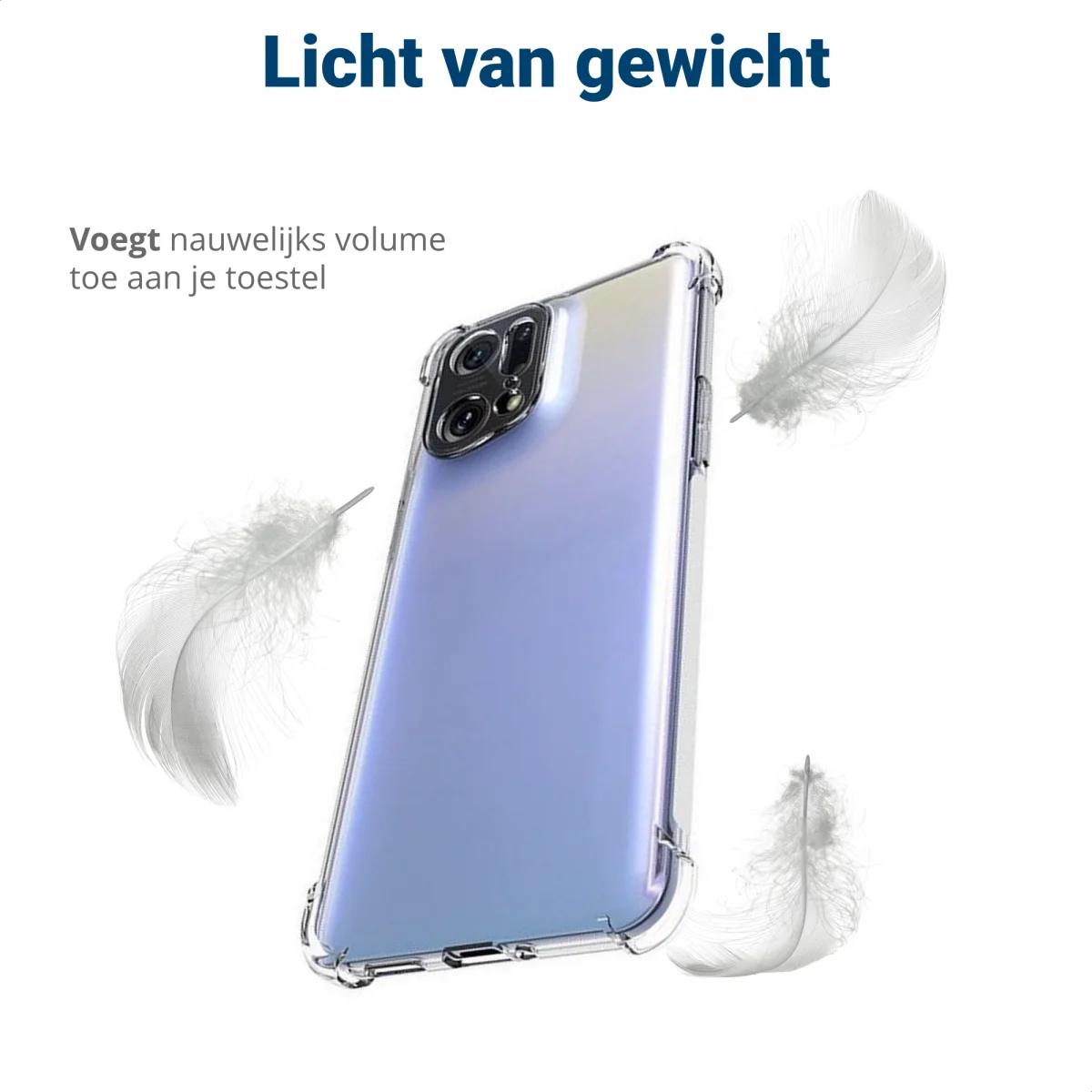Oppo Find X5 Hoesje Schokbestendig en Dun TPU Transparant afbeelding 7