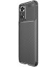 Xiaomi Redmi Note 11/11S Hoesje Siliconen Carbon TPU Back Cover Zwart