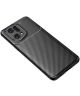 Oppo Find X5 Pro Hoesje Siliconen Carbon TPU Back Cover Zwart