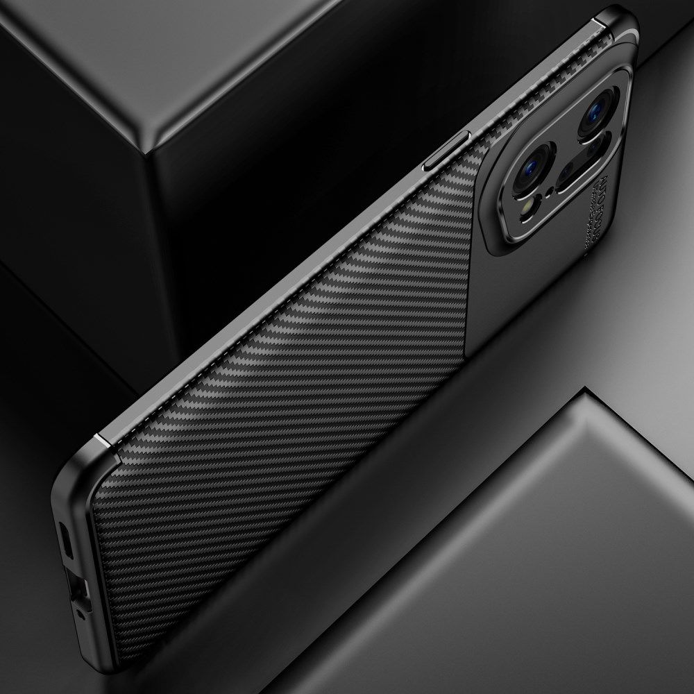 Oppo Find X5 Pro Hoesje Siliconen Carbon TPU Back Cover Zwart afbeelding 8