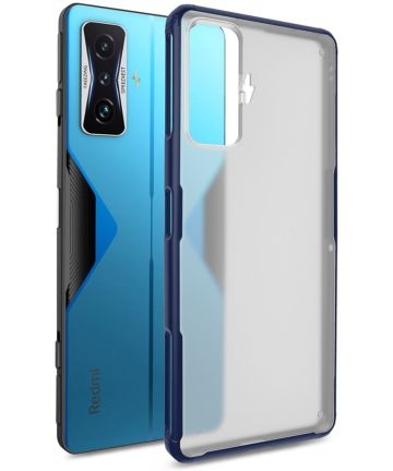 Xiaomi Poco F4 GT Hoesje Armor Back Cover Transparant Blauw Hoesjes
