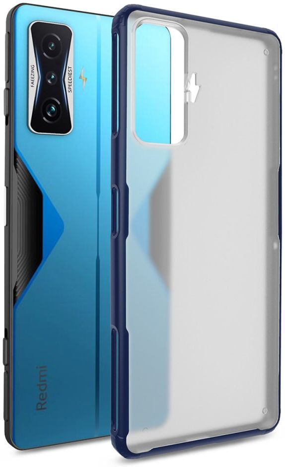 Xiaomi Poco F4 GT Hoesje Armor Back Cover Transparant Blauw afbeelding 1