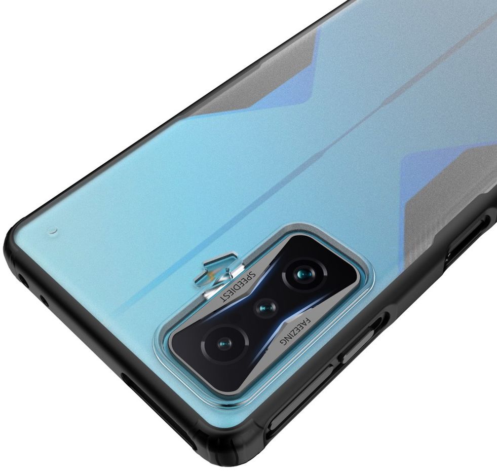 Xiaomi Poco F4 GT Hoesje Armor Back Cover Transparant Blauw afbeelding 5