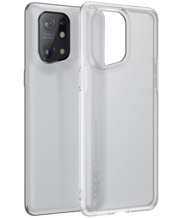 Oppo Find X5 Hoesje Armor Back Cover Transparant Hoesjes