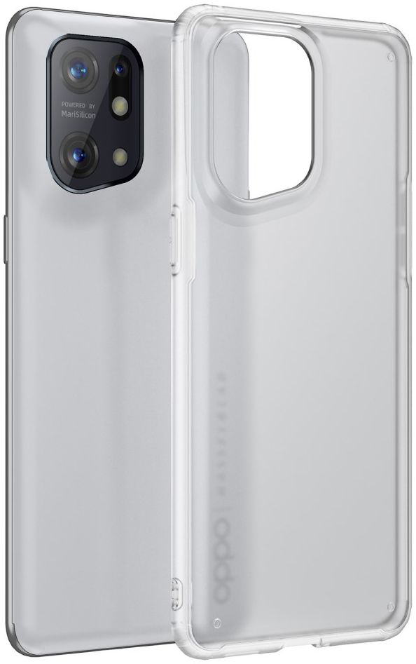Oppo Find X5 Hoesje Armor Back Cover Transparant afbeelding 1