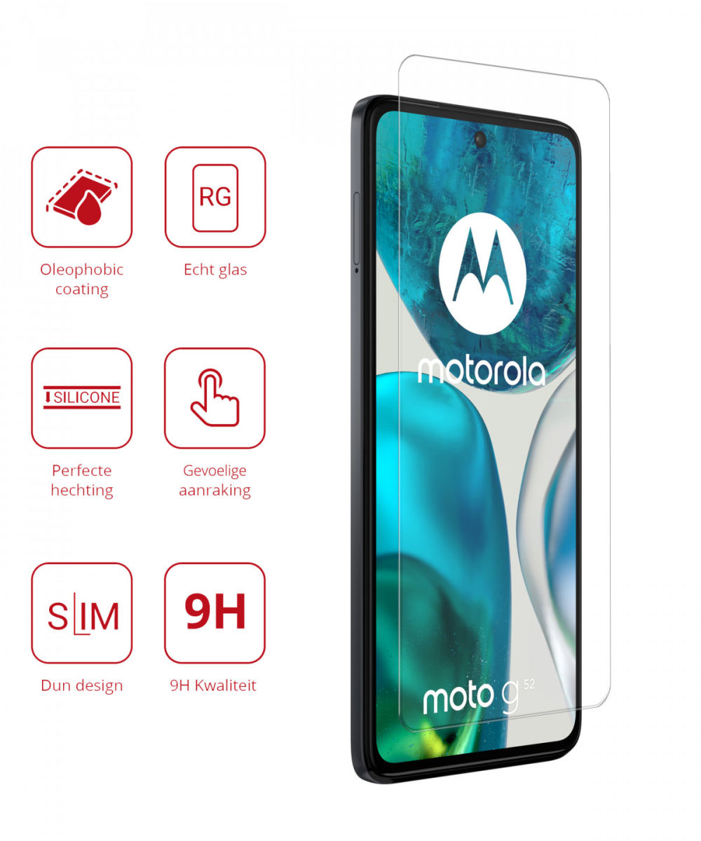 Rosso Motorola Moto G52 9H Tempered Glass Screen Protector afbeelding 2