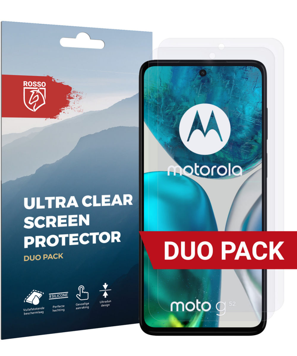 Rosso Motorola Moto G52 Ultra Clear Screen Protector Duo Pack afbeelding 1