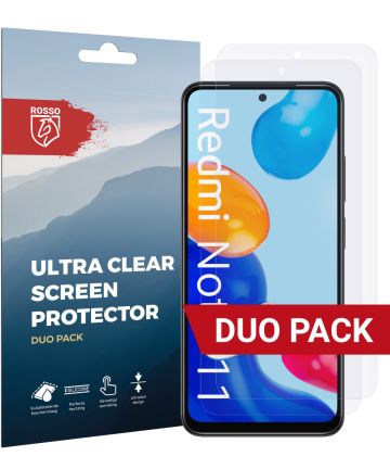Rosso Redmi Note 11 5G / 11S Ultra Clear Screen Protector Duo Pack Screen Protectors