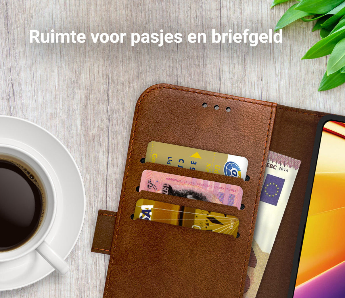 Rosso Element Xiaomi Poco F4 GT Hoesje Book Cover Wallet Bruin afbeelding 5